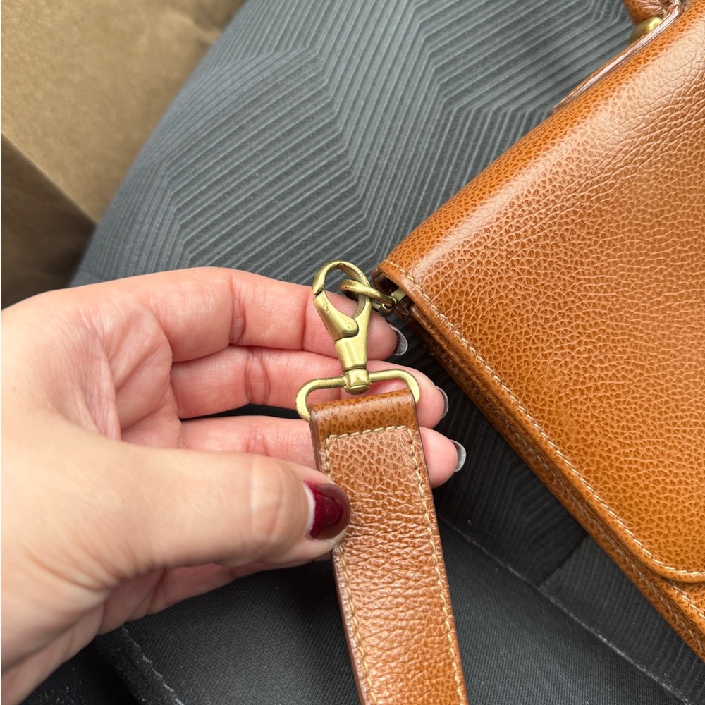 Rare Vintage Coach Madison Drake Briefcase British Tan Italian Leather 4420 - Picture 14 of 15